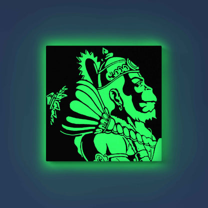Lord Hanuman Side Profile Glow in the Dark Painting Kit – DIY Bajrangbali Wall Décor | Eazy Arts