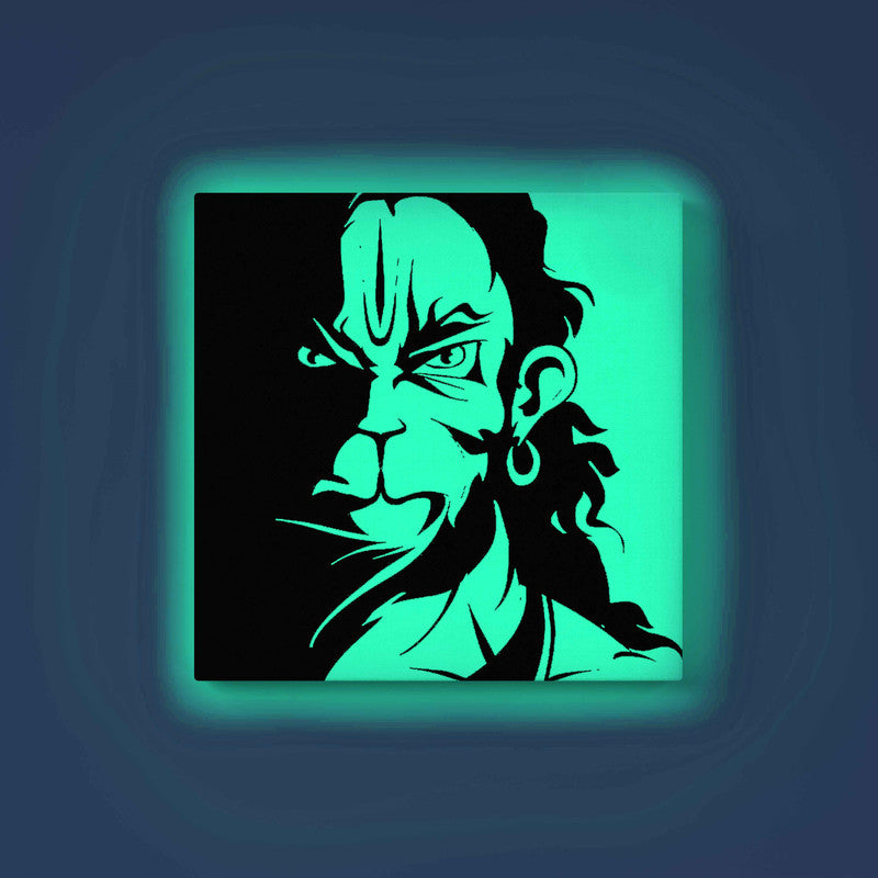 Fierce Bajrangbali Close-Up Glow in the Dark Painting Kit – DIY Hanuman Wall Art | Eazy Arts