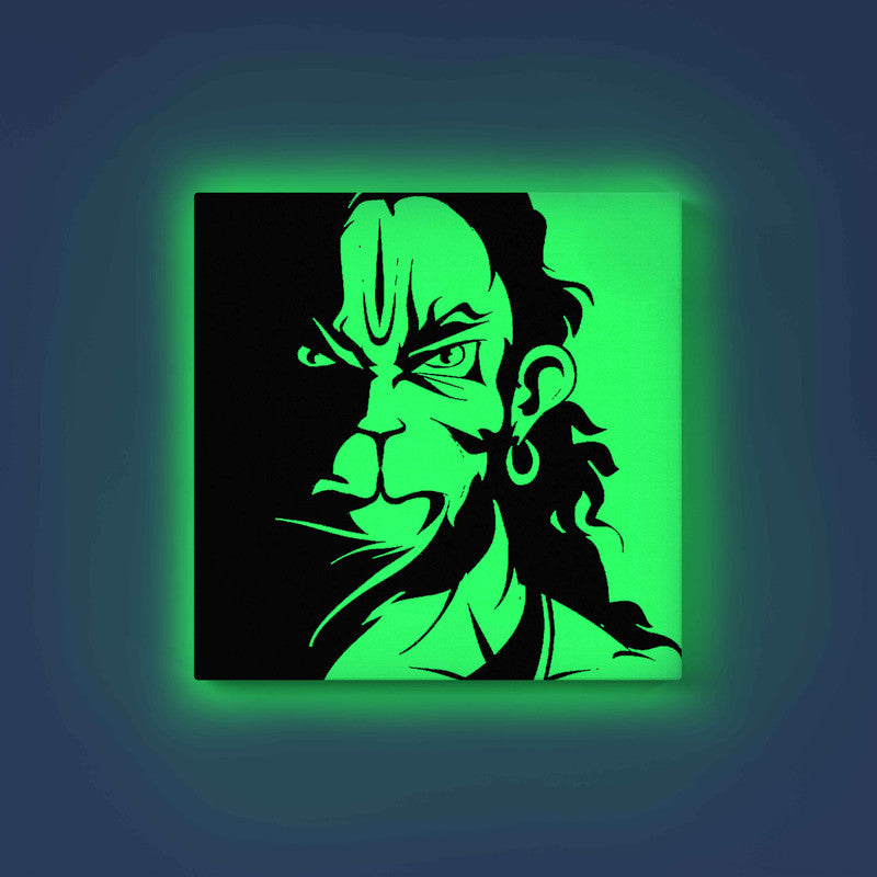 Fierce Bajrangbali Close-Up Glow in the Dark Painting Kit – DIY Hanuman Wall Art | Eazy Arts