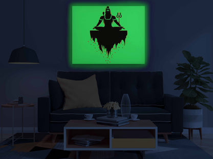 Meditating Lord Shiva Glow in the Dark Painting Kit – DIY Bholenath Floating Art | Eazy Arts