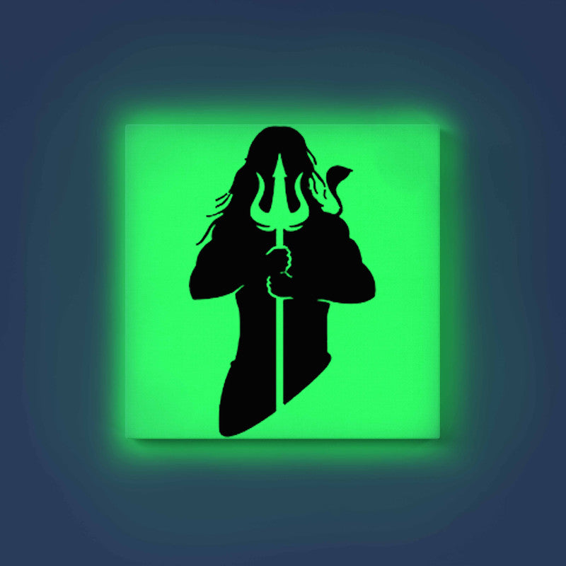 Lord Shiva with Trishul Glow in the Dark Painting Kit – DIY Mahadev Silhouette Art | Eazy Arts