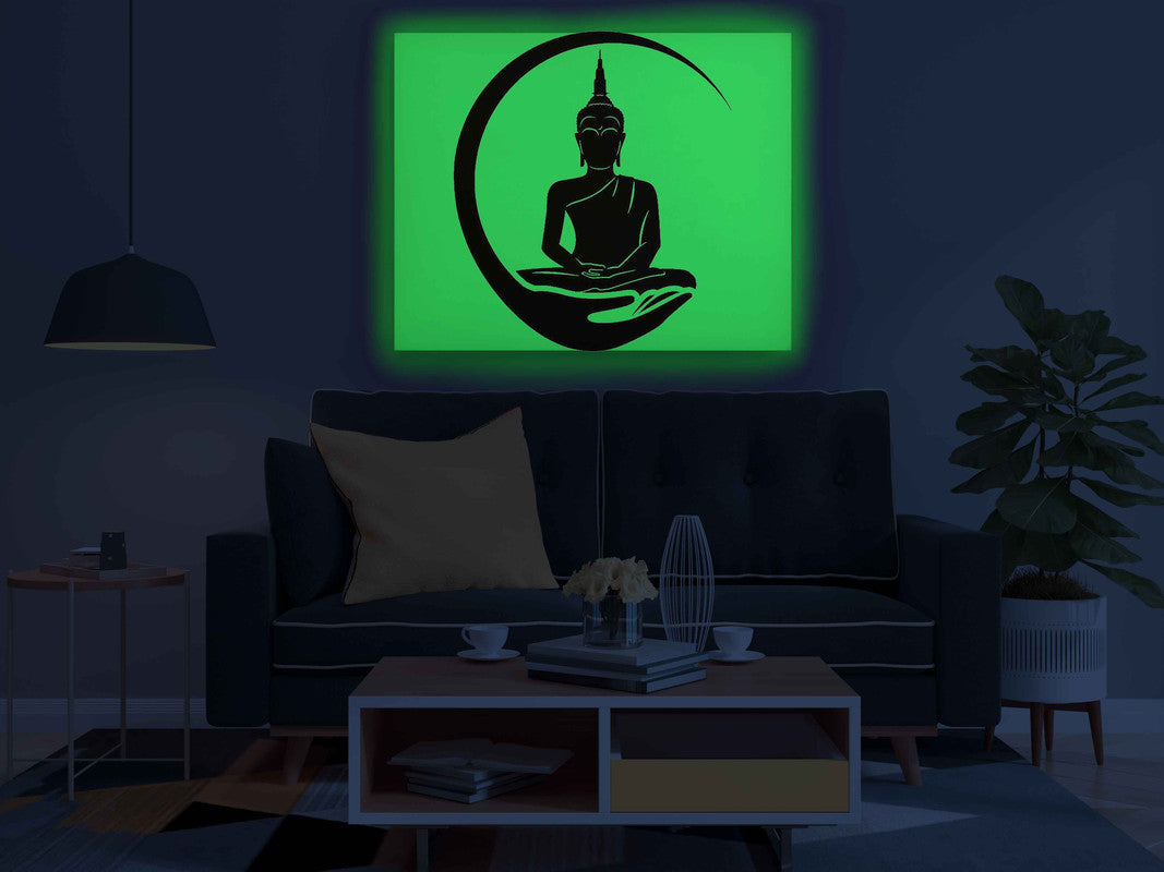 Buddha on Hand Glow in the Dark Painting Kit – DIY Spiritual Zen Art for Mindful Living | Eazy Arts