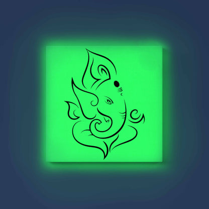 Lord Ganesha Line Art Glow in the Dark Painting Kit – DIY Ganpati Wall Décor | Eazy Arts
