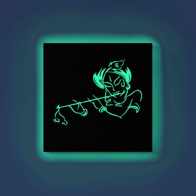 Lord Krishna Playing Flute Glow in the Dark Painting Kit – DIY Divine Line Art | Eazy Arts