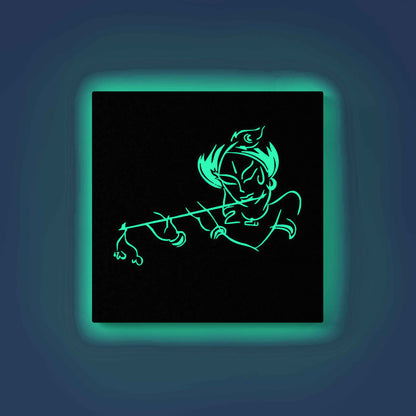 Lord Krishna Playing Flute Glow in the Dark Painting Kit – DIY Divine Line Art | Eazy Arts