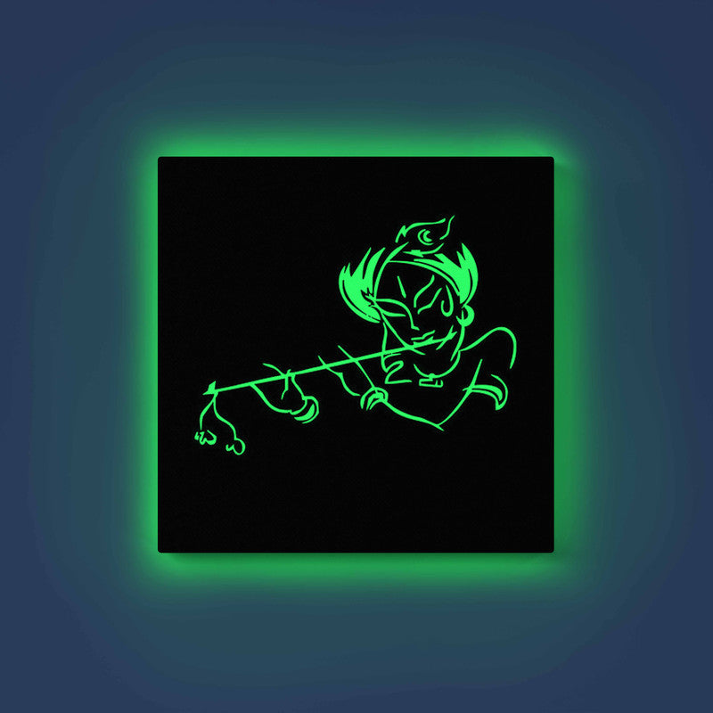 Lord Krishna Playing Flute Glow in the Dark Painting Kit – DIY Divine Line Art | Eazy Arts