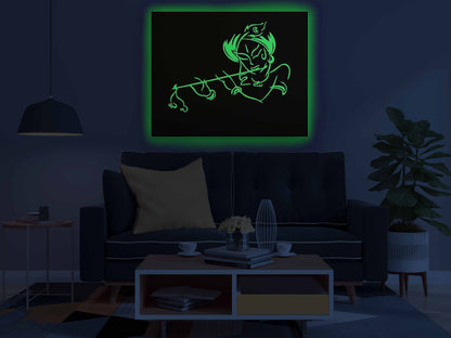 Lord Krishna Playing Flute Glow in the Dark Painting Kit – DIY Divine Line Art | Eazy Arts