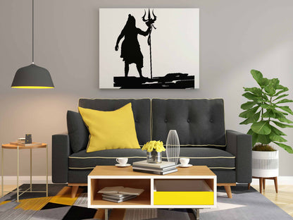 Standing Lord Shiva with Trishul Glow in the Dark Painting Kit – DIY Mahadev Silhouette Art | Eazy Arts