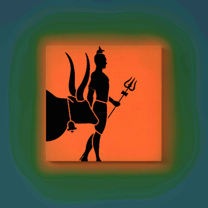 Lord Shiva with Nandi Glow in the Dark Painting Kit – DIY Mahadev and Sacred Bull Art | Eazy Arts