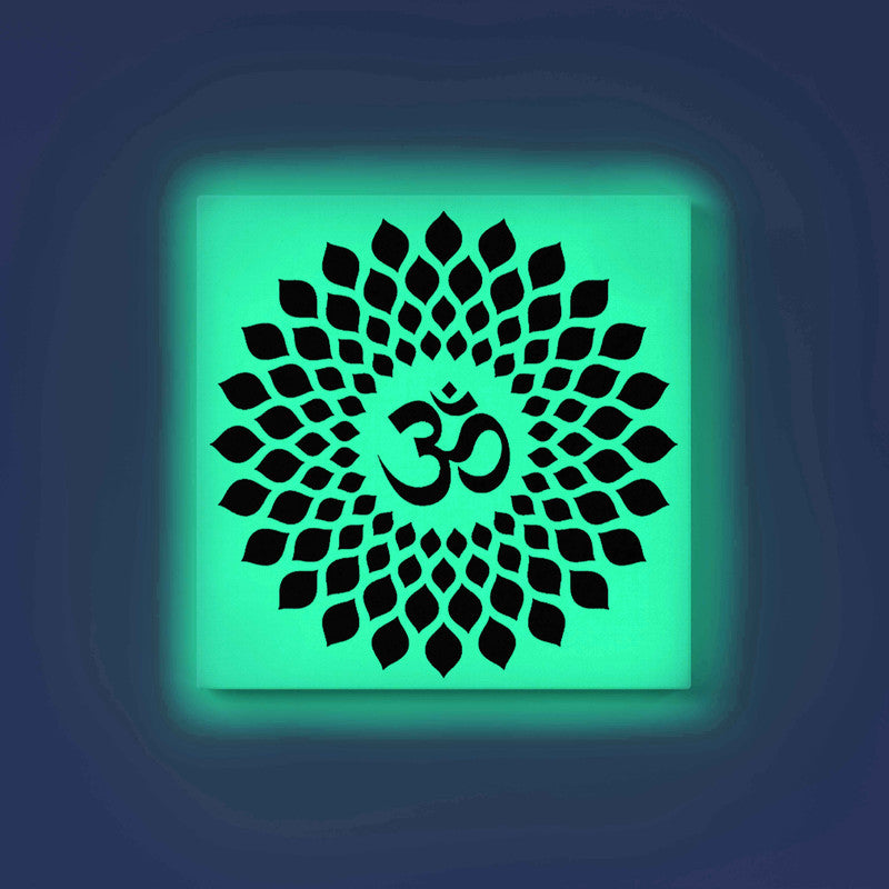 Om Mandala Glow in the Dark Painting Kit – DIY Sacred Symbol & Lotus Wall Art | Eazy Arts