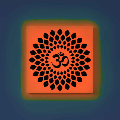 Om Mandala Glow in the Dark Painting Kit – DIY Sacred Symbol & Lotus Wall Art | Eazy Arts