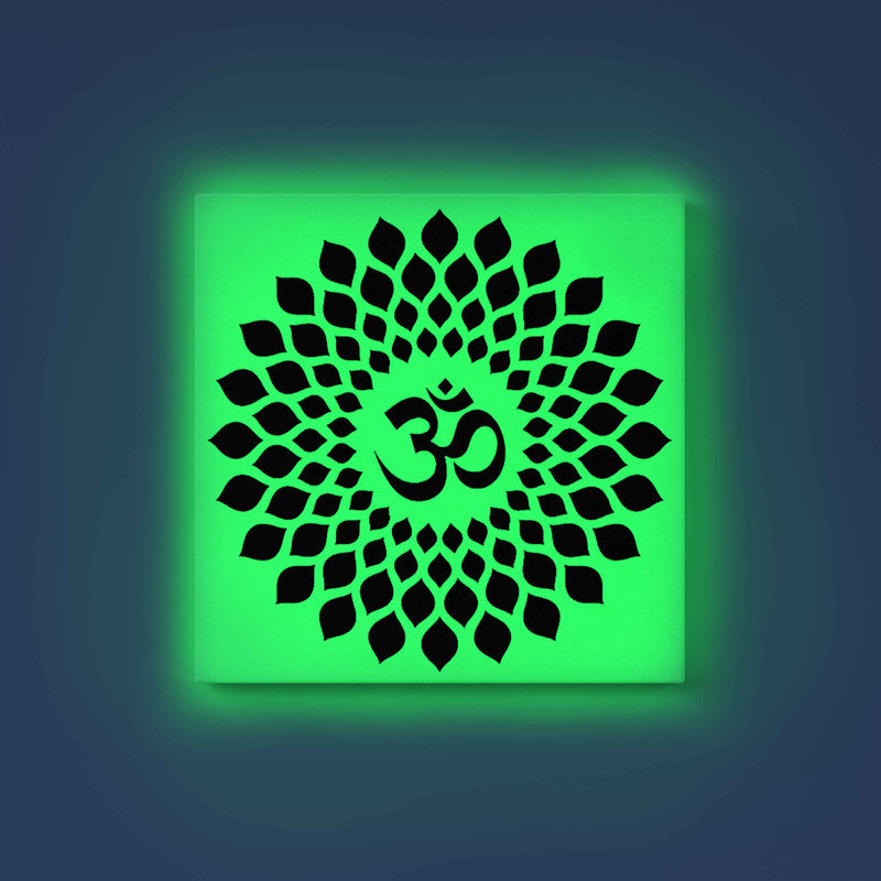 Om Mandala Glow in the Dark Painting Kit – DIY Sacred Symbol & Lotus Wall Art | Eazy Arts