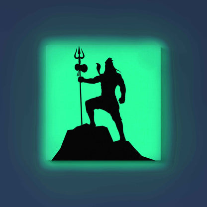 Lord Shiva on Mountain Glow in the Dark Painting Kit – DIY Mahadev Power Pose Art | Eazy Arts