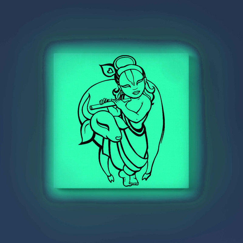 Child Krishna with Cow Glow in the Dark Painting Kit – DIY Bal Krishna Wall Art | Eazy Arts