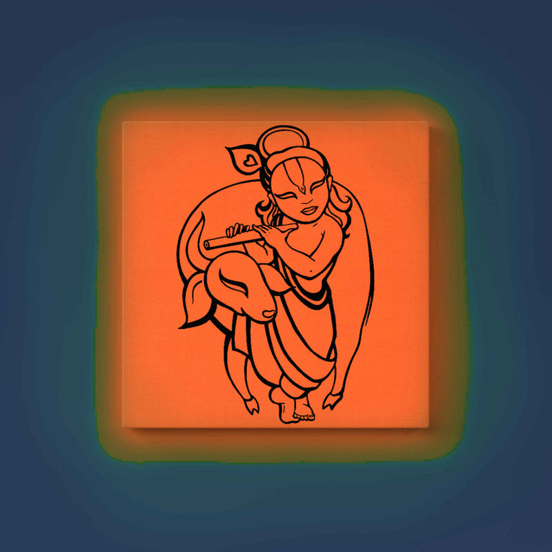Child Krishna with Cow Glow in the Dark Painting Kit – DIY Bal Krishna Wall Art | Eazy Arts