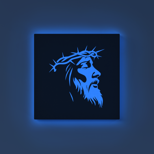 Jesus Christ Face Crown of Thorns GID Kit – Blue Glow Paint | Eazy Arts