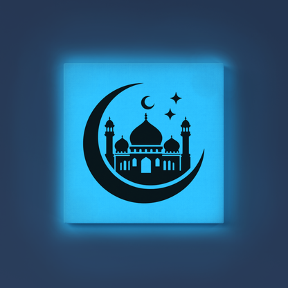 Mosque Crescent Moon GID Kit – Blue Glow Paint | Eazy Arts
