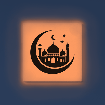 Mosque Crescent Moon GID Kit – Orange Glow Paint | Eazy Arts