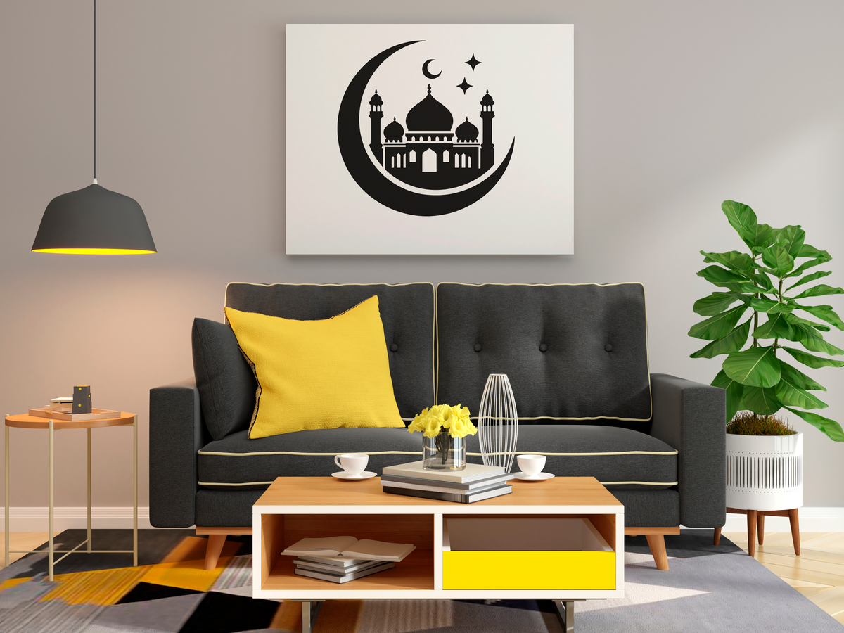 Mosque Crescent Moon GID Kit – Day View in Living Room | Eazy Arts