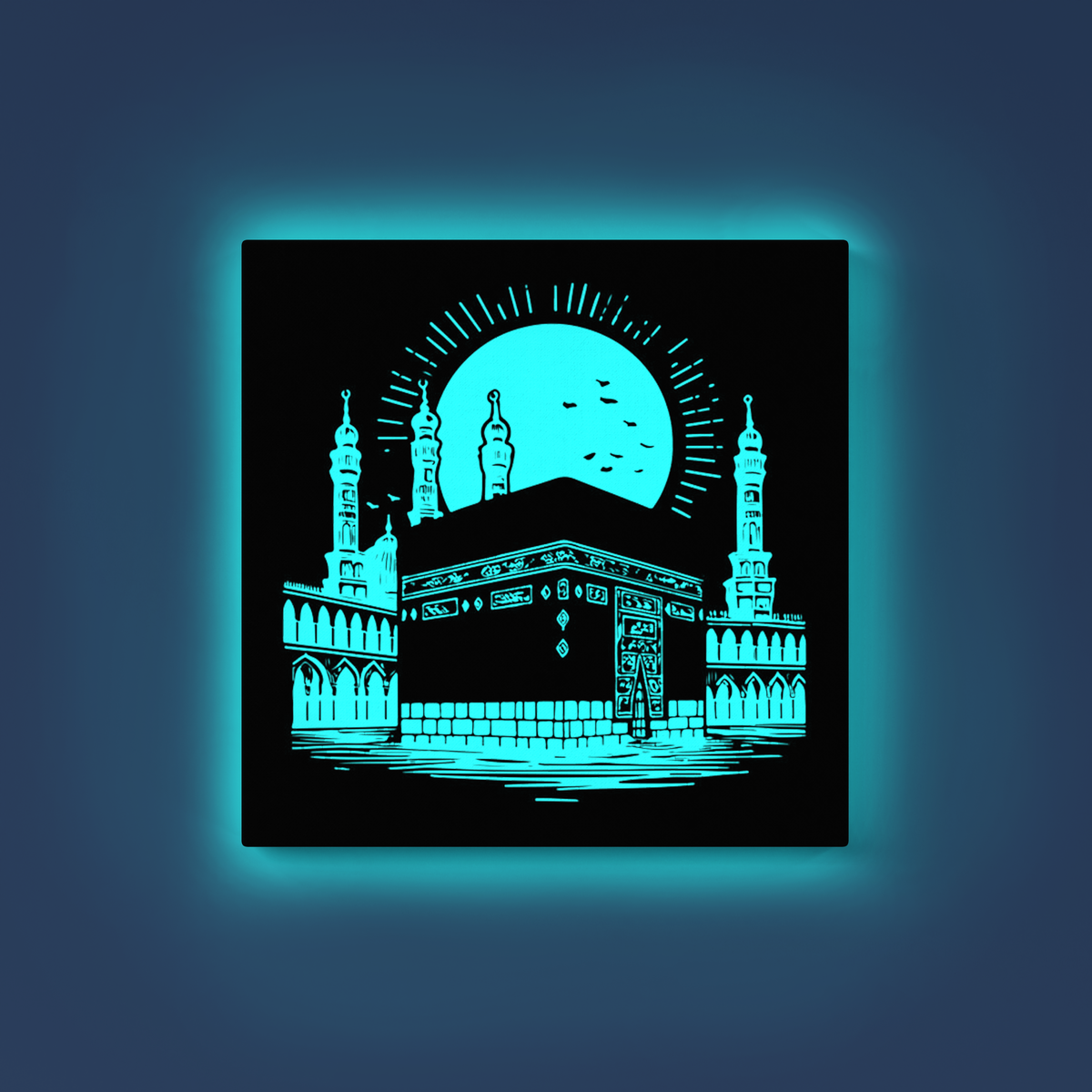 Mecca Kaaba GID Kit – Cyan Glow Paint | Eazy Arts