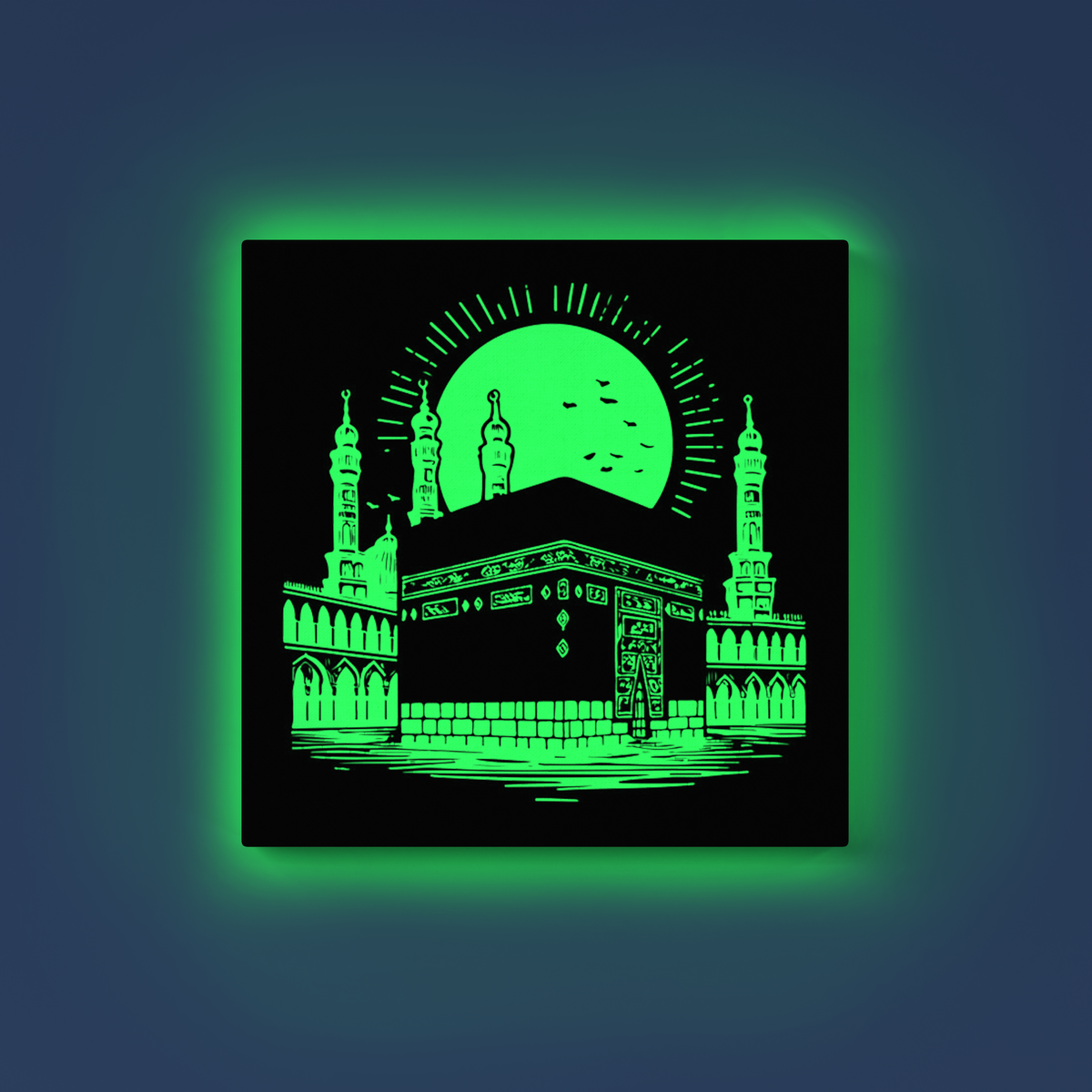 Mecca Kaaba GID Kit – Green Glow Paint | Eazy Arts