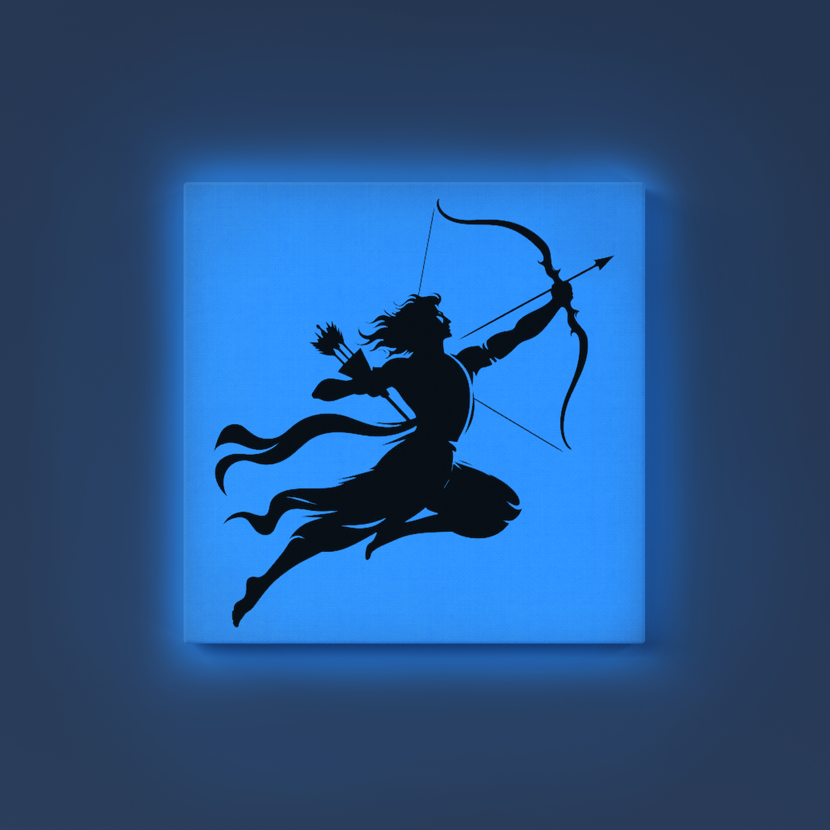 Lord Ram Bow Warrior Pose GID Kit – Blue Glow Paint | Eazy Arts