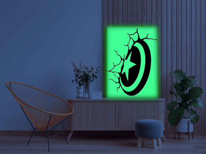 Captain America Shield Glow in the Dark Painting Kit – DIY Wall Art for Marvel Fans - Image 4 - GID-SPR-006