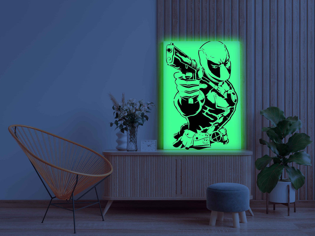 Deadpool Shooting Glow in the Dark Painting Kit – DIY Wall Art for Anti-Hero Fans - Image 4 - GID-SPR-007