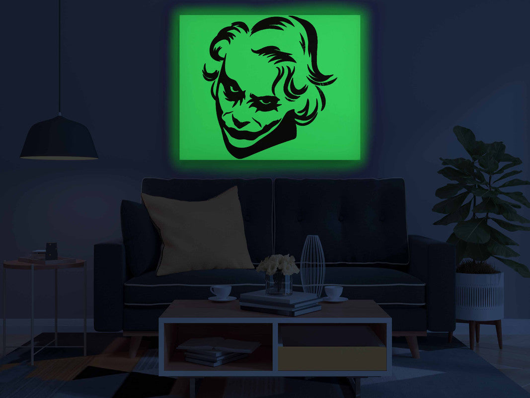 Joker Face Glow in the Dark Painting Kit – Sinister Smile DIY Canvas for DC Fans - Image 4 - GID-SPR-023