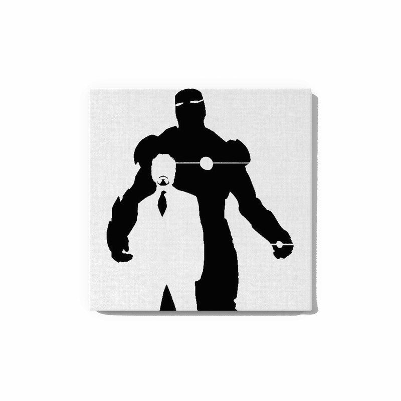 Tony Stark & Iron Man Glow in the Dark Painting Kit – Dual Silhouette Marvel Canvas Art - Hero - GID-SPR-026