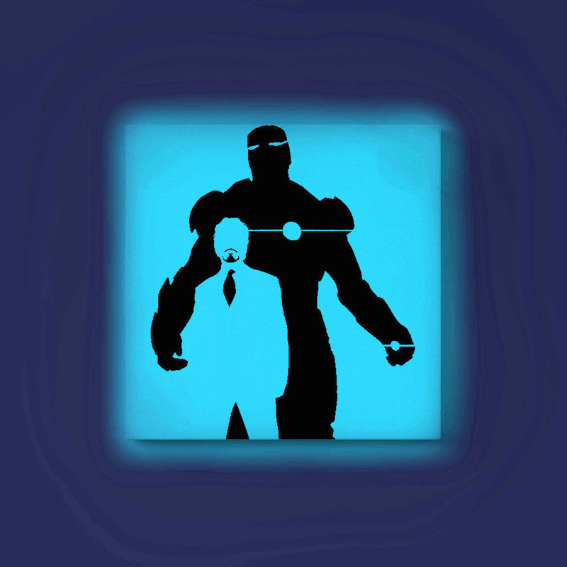 Tony Stark & Iron Man Glow in the Dark Painting Kit – Dual Silhouette Marvel Canvas Art - Image 2 - GID-SPR-026