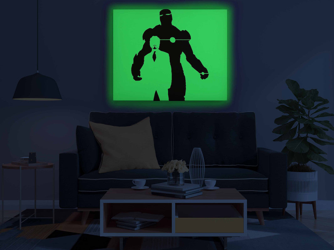 Tony Stark & Iron Man Glow in the Dark Painting Kit – Dual Silhouette Marvel Canvas Art - Image 4 - GID-SPR-026