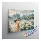 DIY Painting Kit -Enchanting Mountain Waterfall with Flower Garden Paint by Numbers Kit