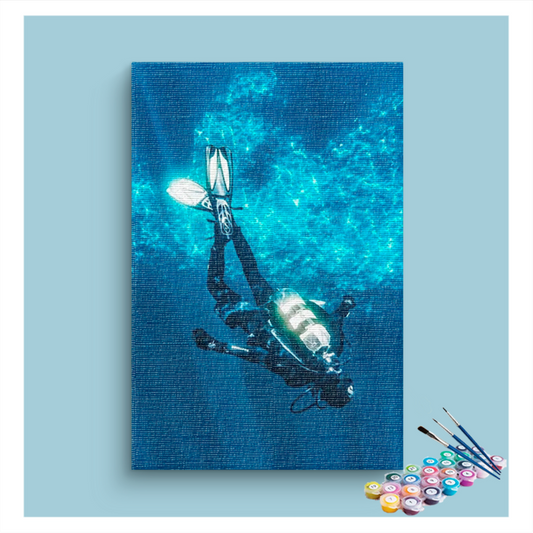 DIY Painting Kit -Deep Sea Diving Adventure Paint by Numbers Kit