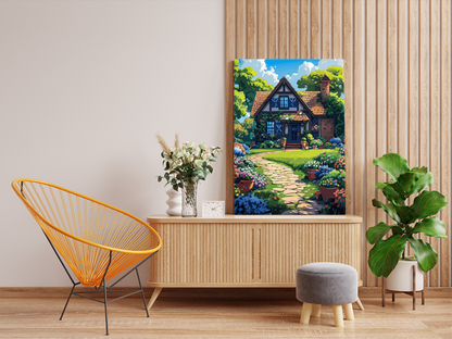 DIY PBN Kit - Charming Cottage Garden Paint by Numbers Kit