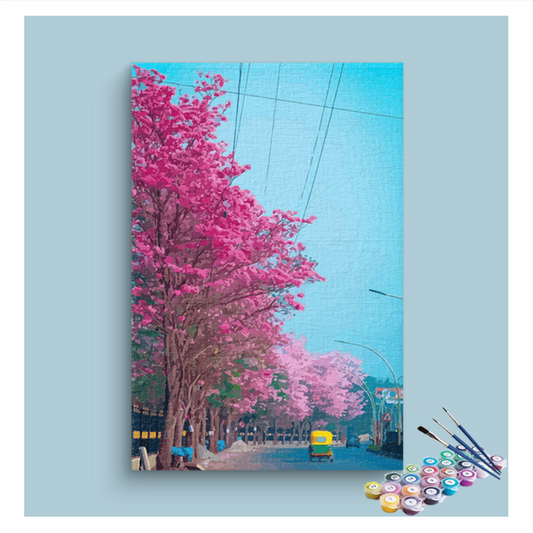 DIY Painting Kit -Bangalore’s Blooming Streets Paint by Numbers Kit