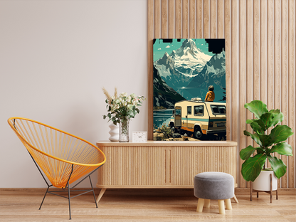 DIY PBN Kit - Mountain View Camper Adventure Paint by Numbers Kit