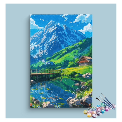 DIY Painting Kit -Alpine Serenity Paint by Numbers Kit