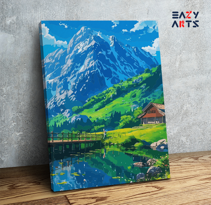 DIY Paint by numbers kit - Alpine Serenity Paint by Numbers Kit