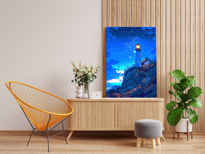 DIY PBN Kit - Starlit Lighthouse Paint by Numbers Kit