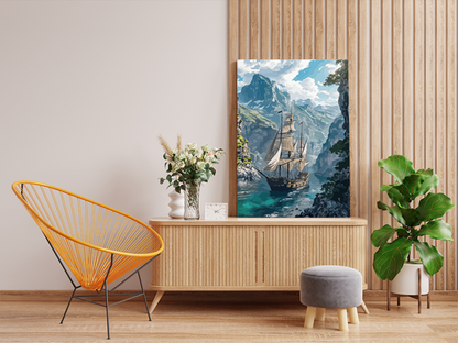 DIY PBN Kit - Majestic Voyage Sailing Ship Paint by Numbers Kit