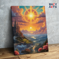 DIY Paint by numbers kit - Sunset Castle on the Hills Paint by Numbers Kit