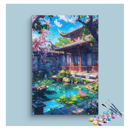 DIY Painting Kit -Zen Garden Serenity Paint by Numbers Kit