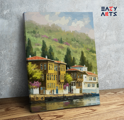 DIY Paint by numbers kit - Riverside Retreat Paint by Numbers Kit