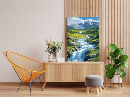 DIY PBN Kit - Mountain Stream Paint by Numbers Kit