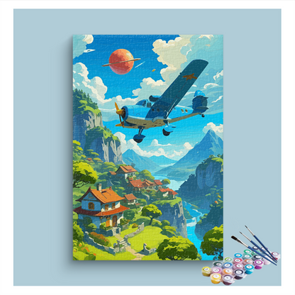 DIY Painting Kit -Flying Over Dreamland Paint by Numbers Kit