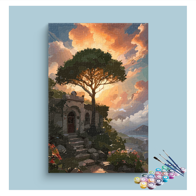 DIY Painting Kit -Sunset Sanctuary Paint by Numbers Kit