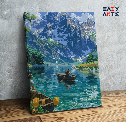 DIY Paint by numbers kit - Serenity on the Lake Paint by Numbers Kit
