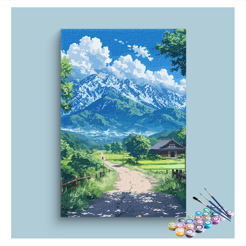 DIY Painting Kit -Countryside Path Paint by Numbers Ki