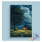 DIY Painting Kit -Stormy Night Cabin Paint by Numbers Kit